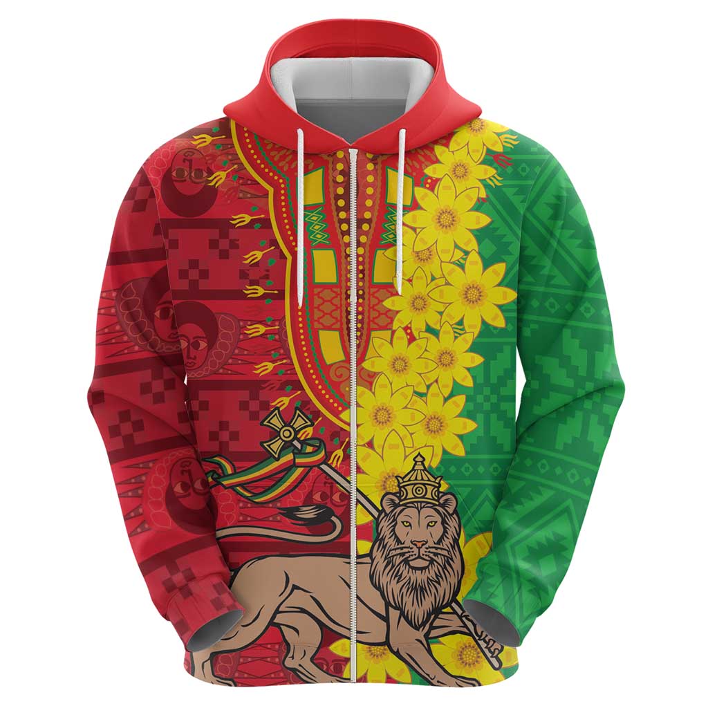 Ethiopia Enkutatash Melkam Addis Amet Hoodie With Bidens Macroptera LT18