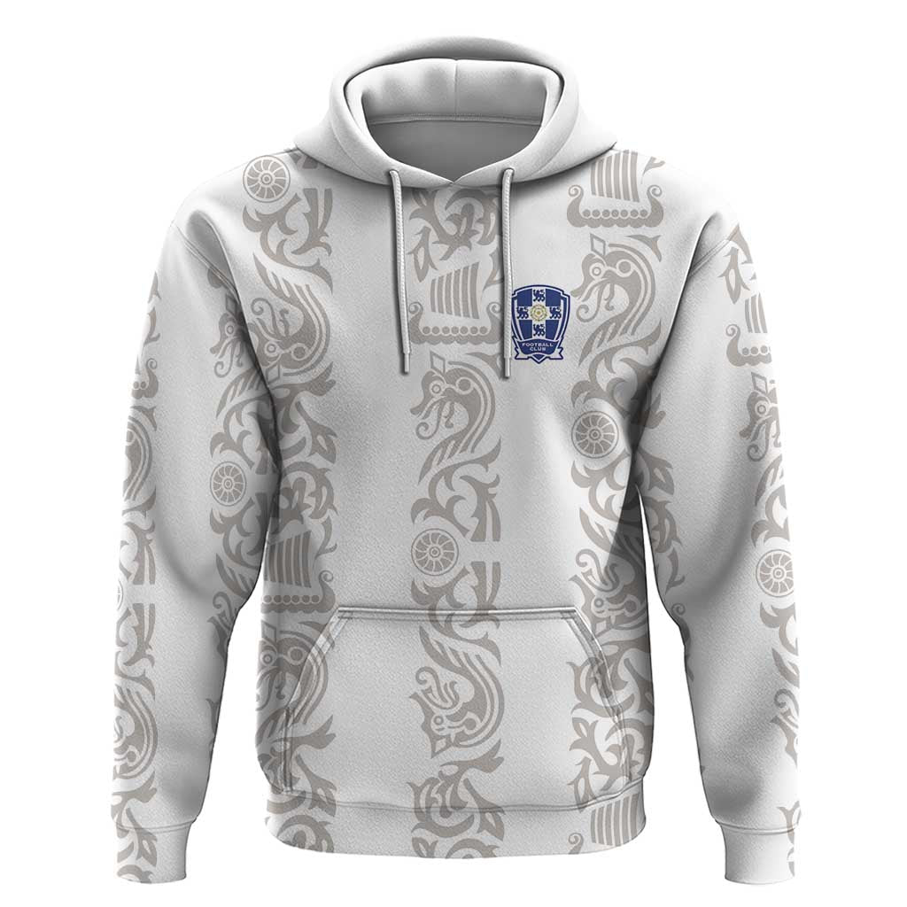 Custom York Minstrel Spirit Hoodie Norse Viking Pattern White Version LT18