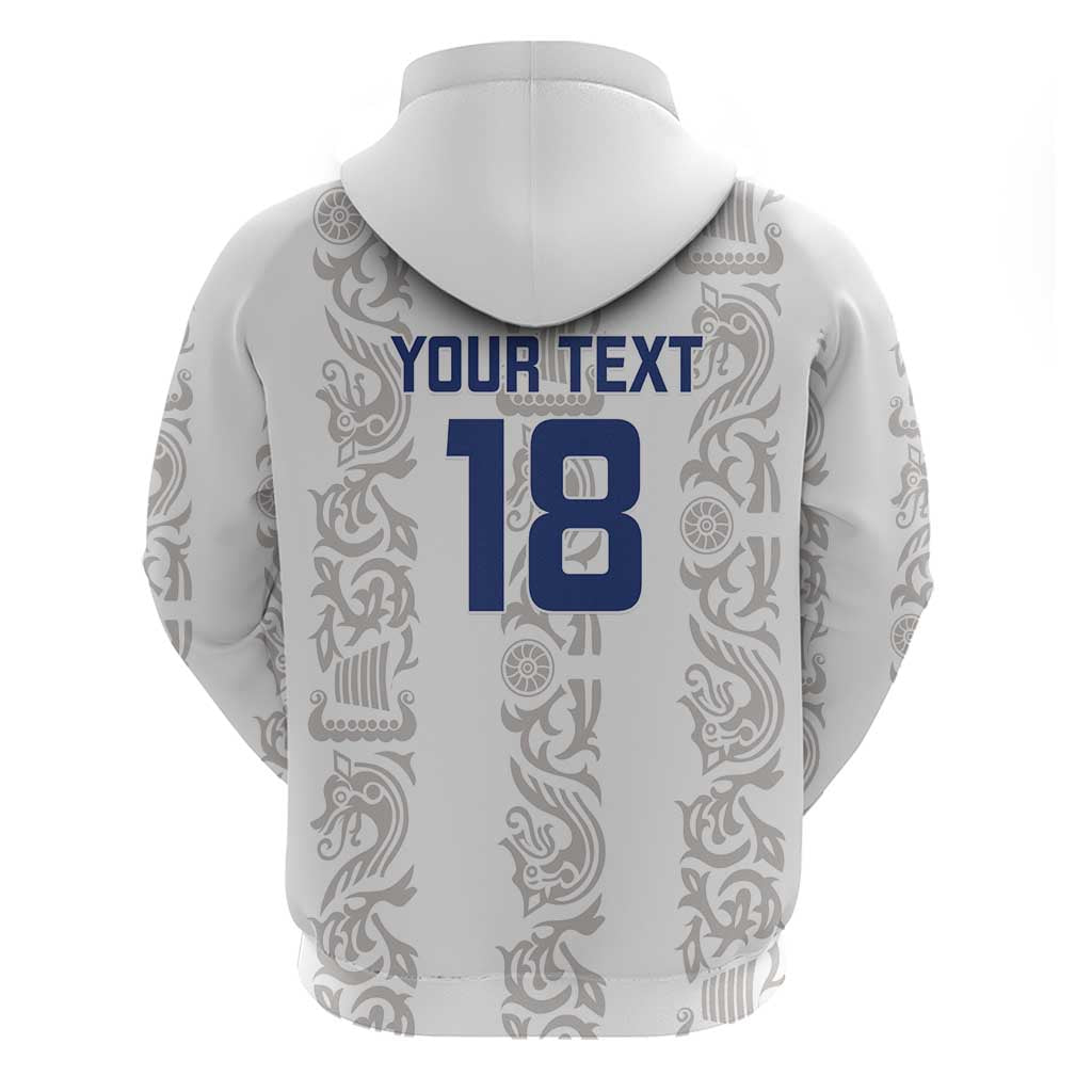 Custom York Minstrel Spirit Hoodie Norse Viking Pattern White Version LT18