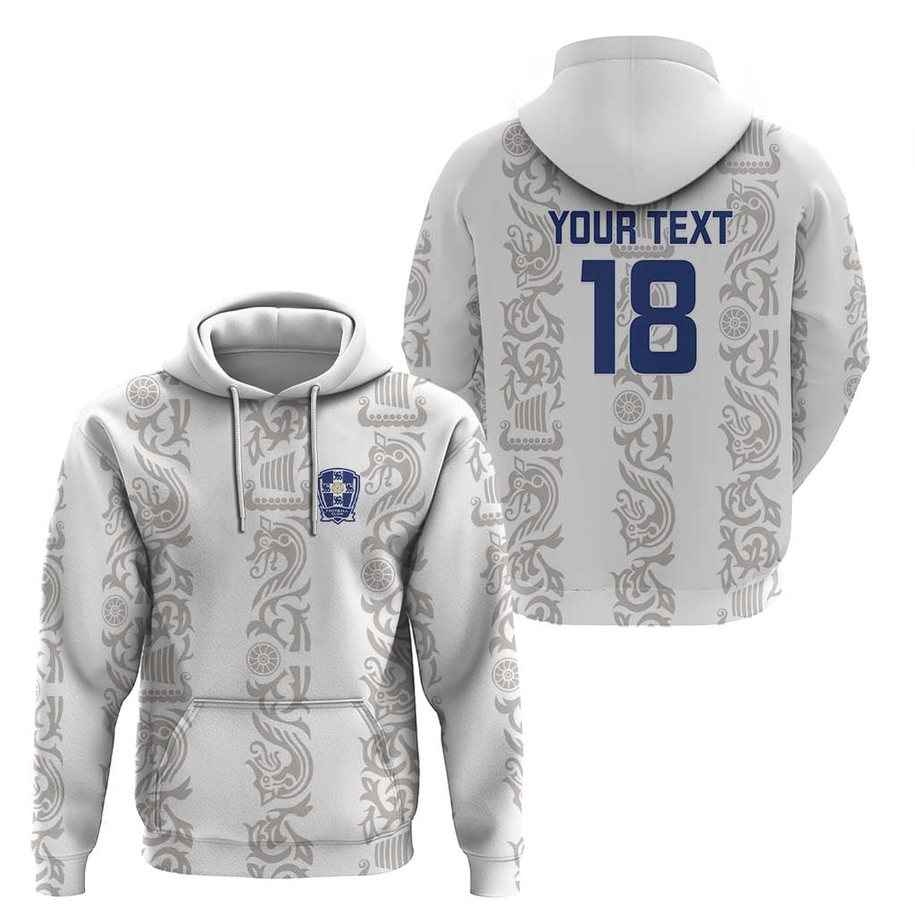 Custom York Minstrel Spirit Hoodie Norse Viking Pattern White Version LT18
