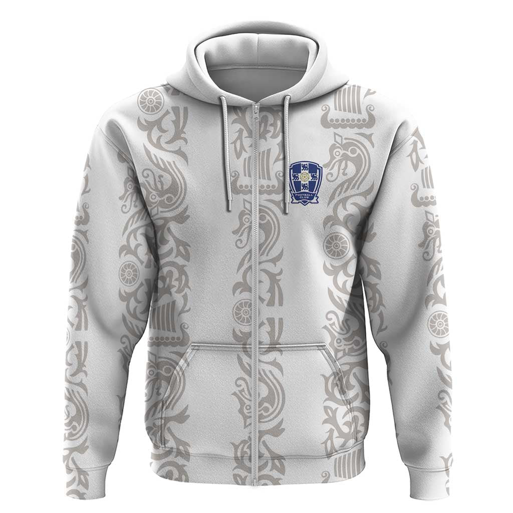 Custom York Minstrel Spirit Hoodie Norse Viking Pattern White Version LT18
