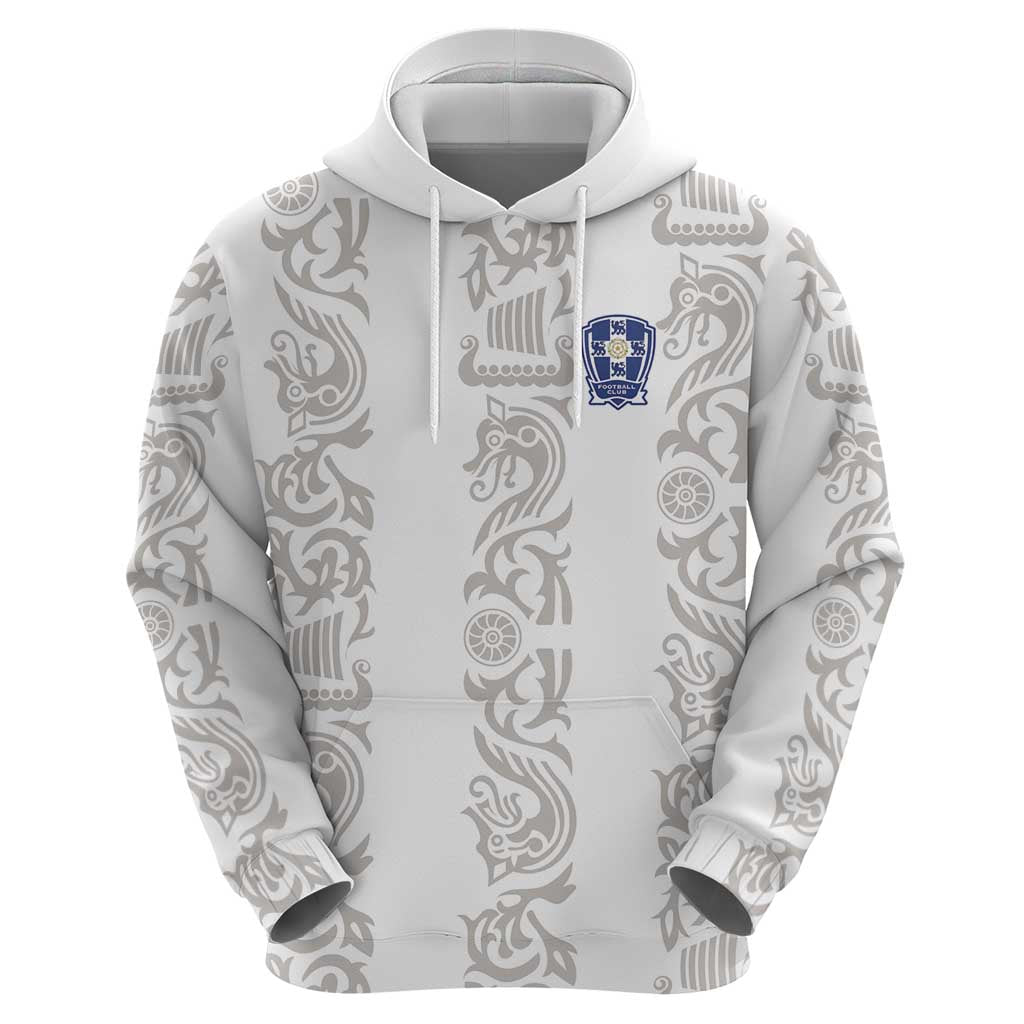 Custom York Minstrel Spirit Hoodie Norse Viking Pattern White Version LT18