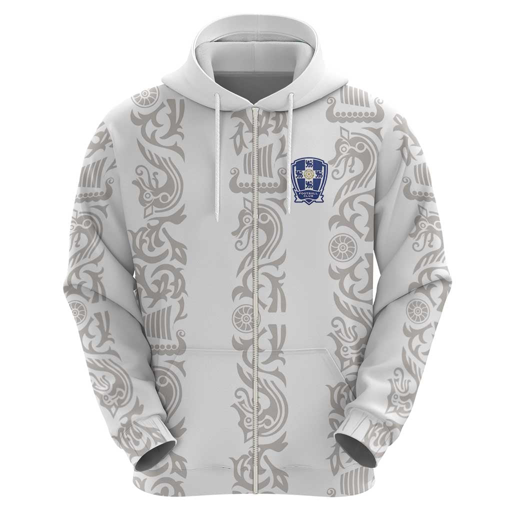 Custom York Minstrel Spirit Hoodie Norse Viking Pattern White Version LT18
