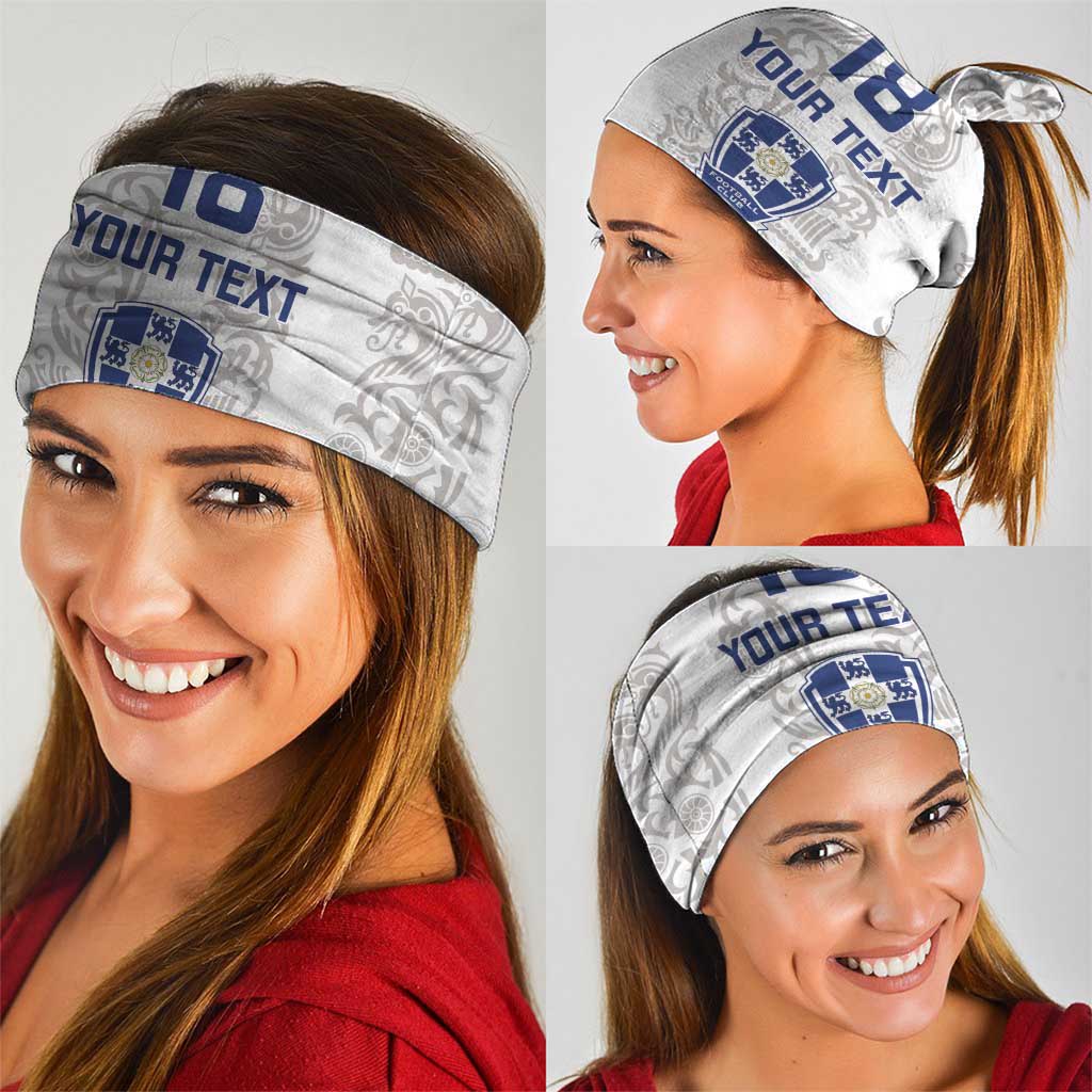 Custom York Minstrel Spirit Neck Gaiter Norse Viking Pattern White Version LT18