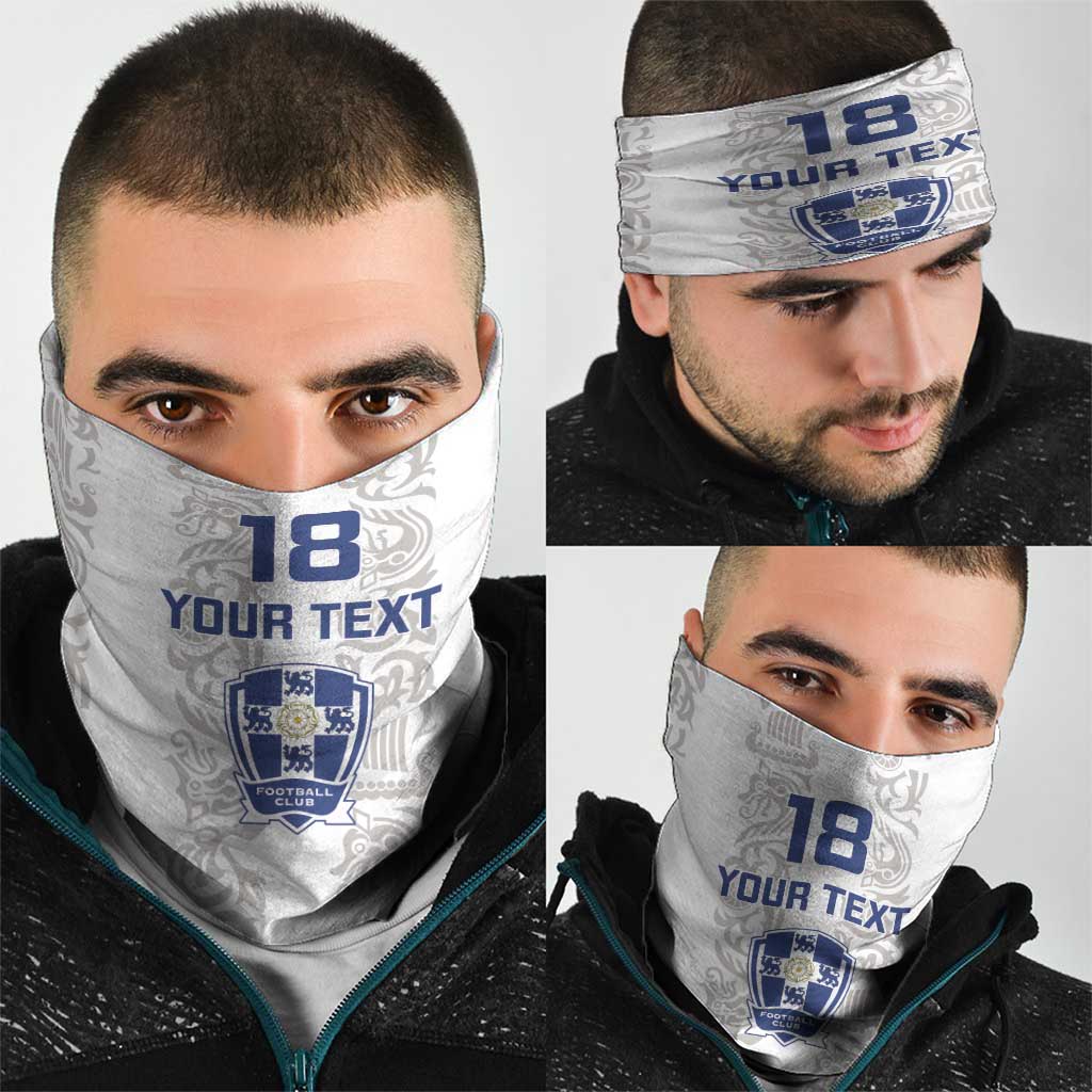 Custom York Minstrel Spirit Neck Gaiter Norse Viking Pattern White Version LT18