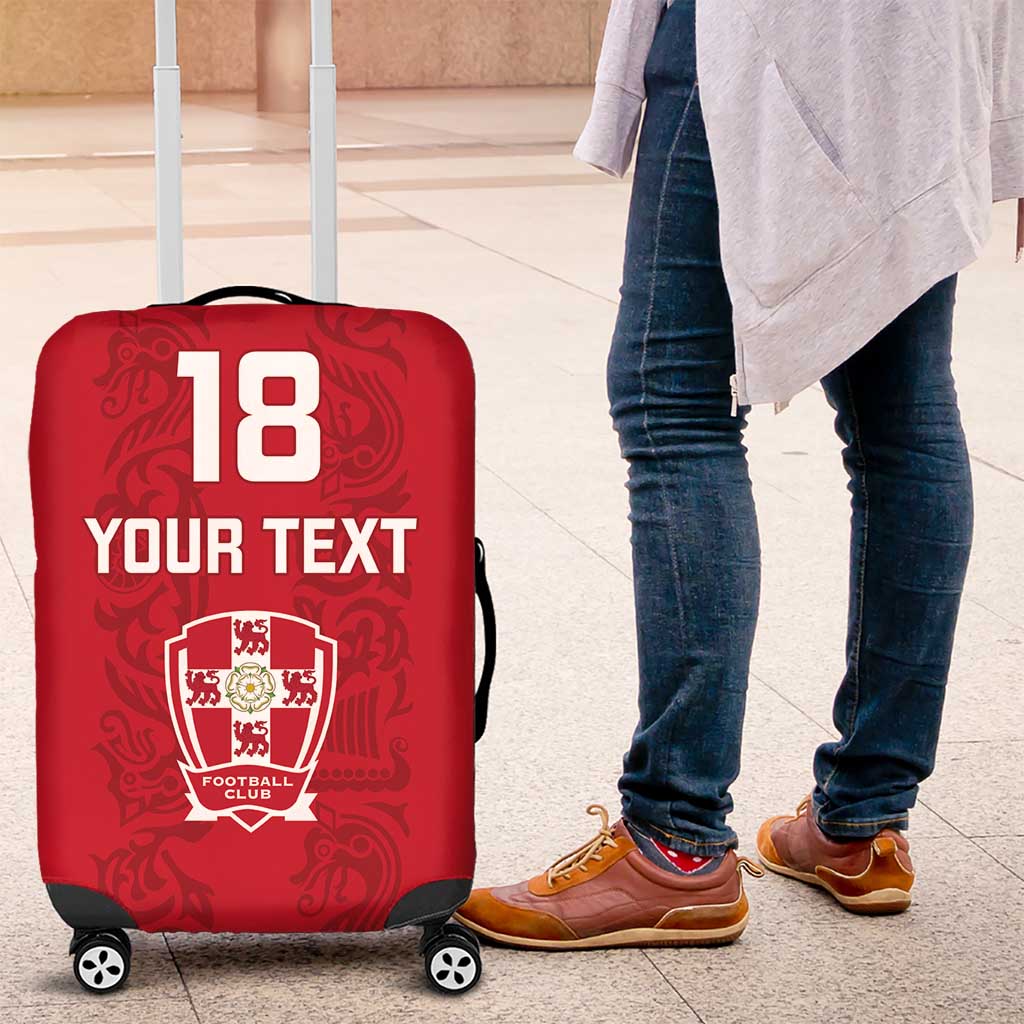 Custom York Minstrel Spirit Luggage Cover Norse Viking Pattern Red Version LT18