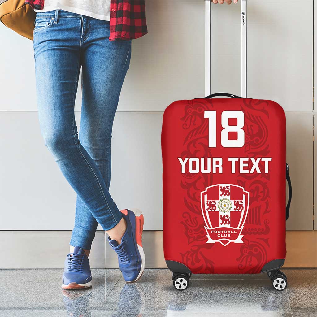 Custom York Minstrel Spirit Luggage Cover Norse Viking Pattern Red Version LT18