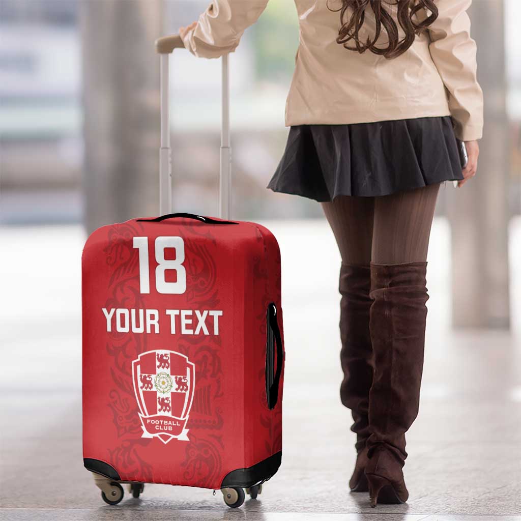 Custom York Minstrel Spirit Luggage Cover Norse Viking Pattern Red Version LT18