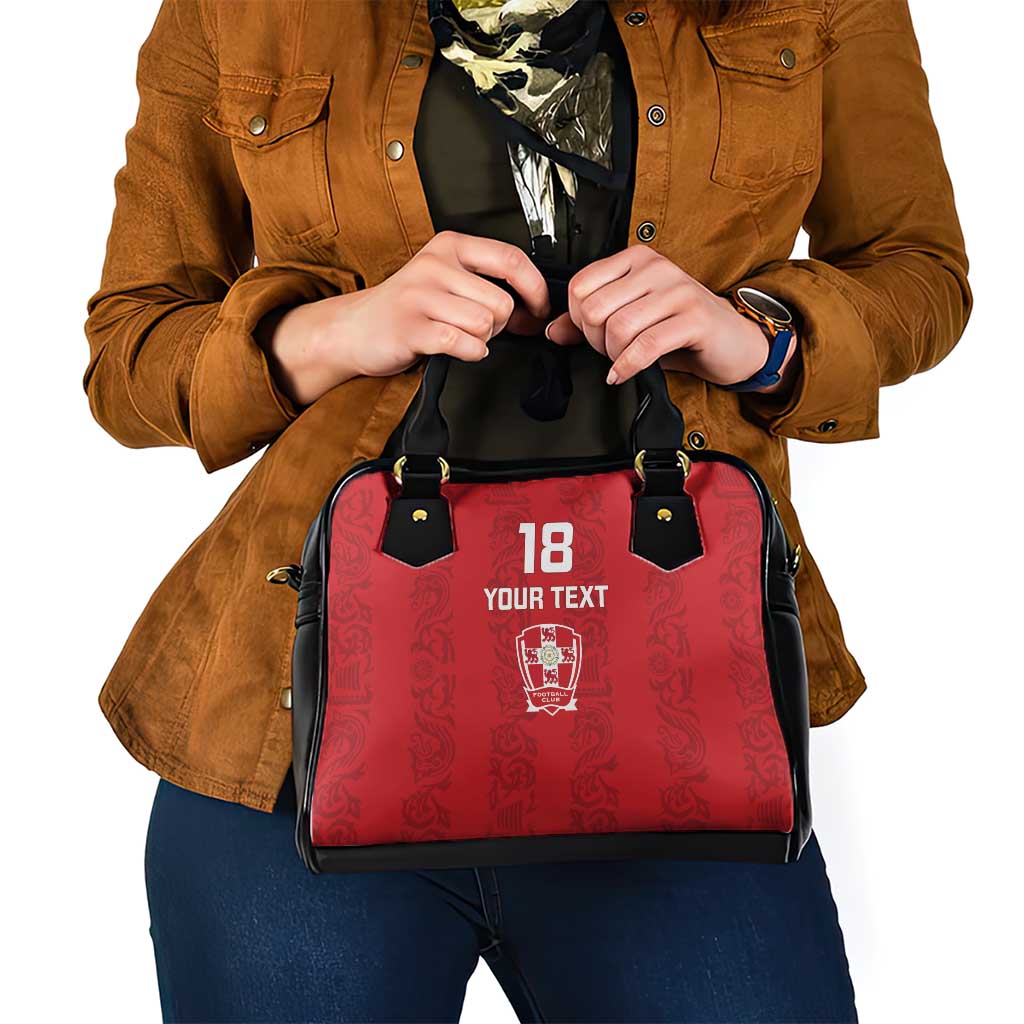 Custom York Minstrel Spirit Shoulder Handbag Norse Viking Pattern Red Version LT18