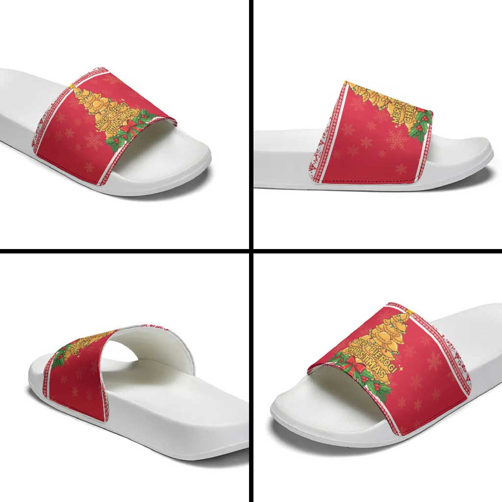 Poland Christmas Slide Sandals Oh Pierogi Tree LT18