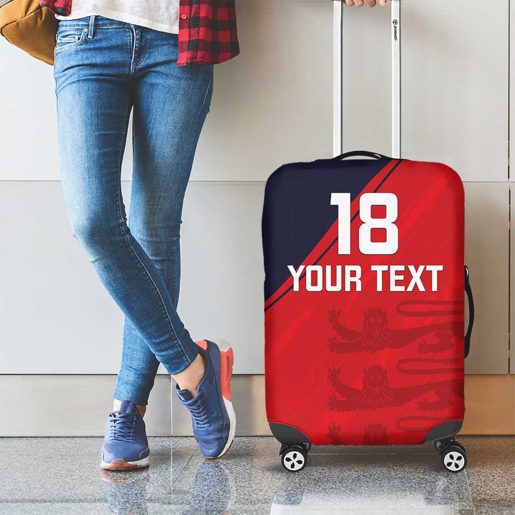 Custom Bailiwick of Jersey Cricket Luggage Cover Jer Lions Champion Red Version LT18