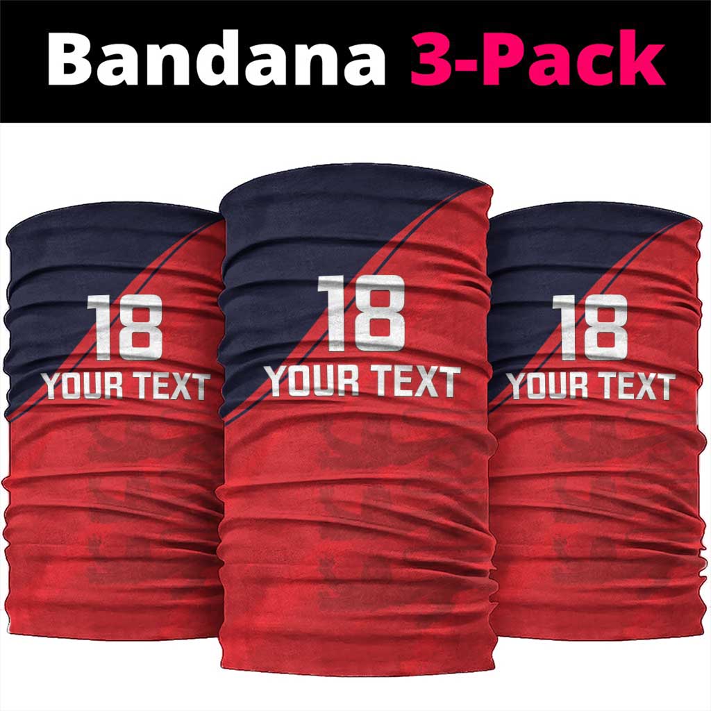 Custom Bailiwick of Jersey Cricket Neck Gaiter Jer Lions Champion Red Version LT18