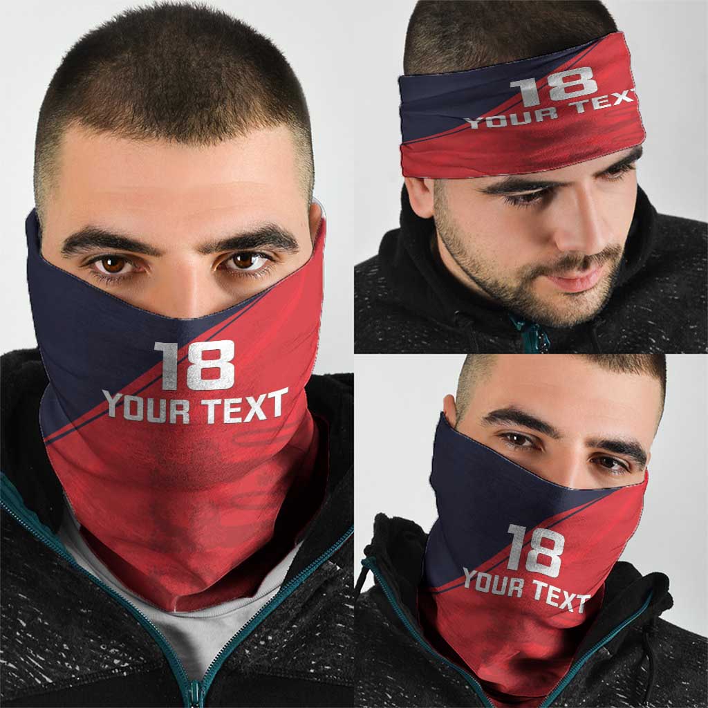 Custom Bailiwick of Jersey Cricket Neck Gaiter Jer Lions Champion Red Version LT18
