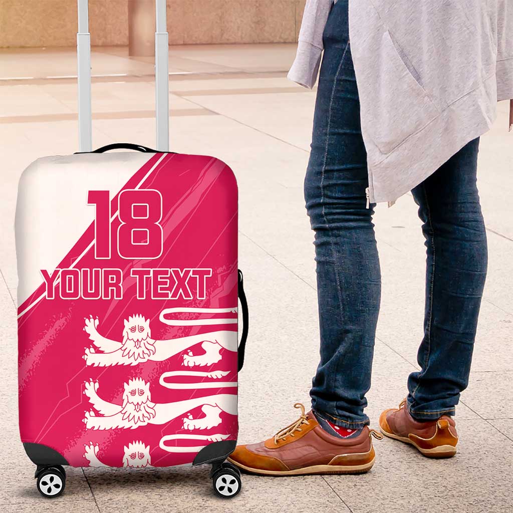 Custom Bailiwick of Jersey Cricket Luggage Cover Jer Lions Champion Pink Version LT18
