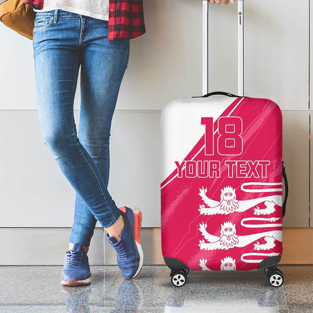 Custom Bailiwick of Jersey Cricket Luggage Cover Jer Lions Champion Pink Version LT18