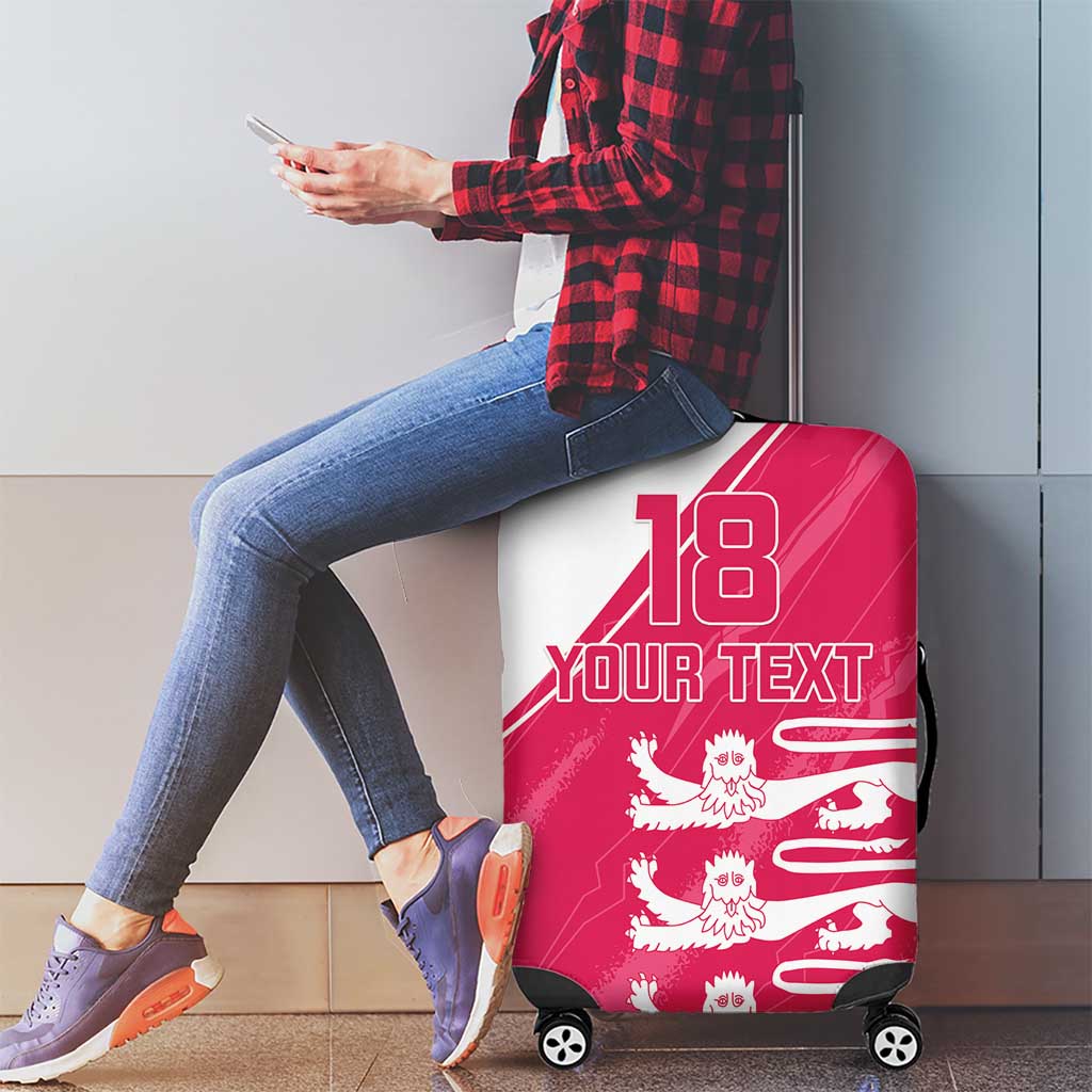 Custom Bailiwick of Jersey Cricket Luggage Cover Jer Lions Champion Pink Version LT18