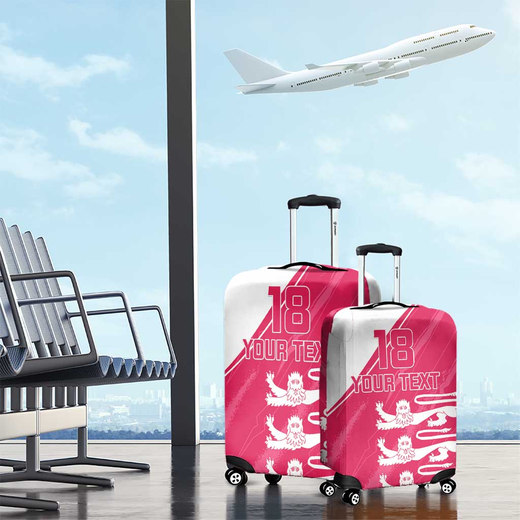 Custom Bailiwick of Jersey Cricket Luggage Cover Jer Lions Champion Pink Version LT18
