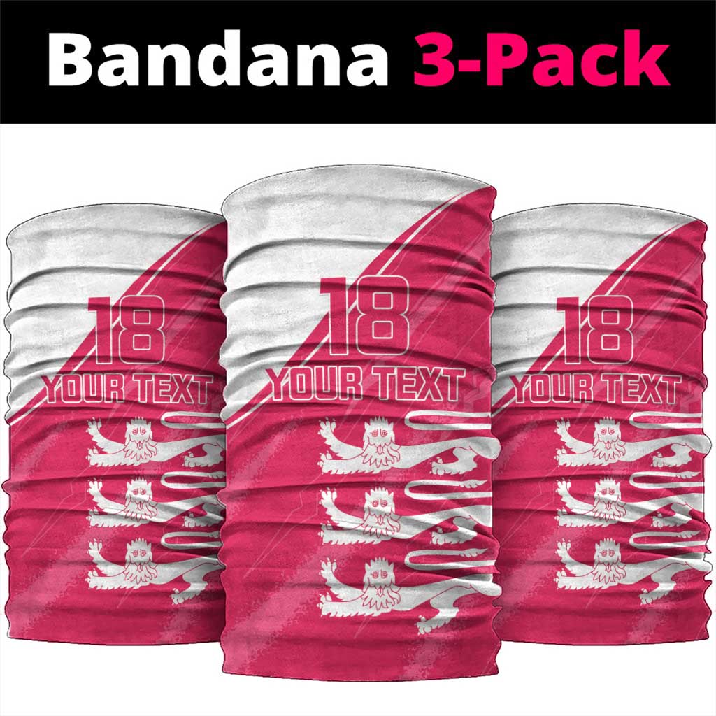 Custom Bailiwick of Jersey Cricket Neck Gaiter Jer Lions Champion Pink Version LT18