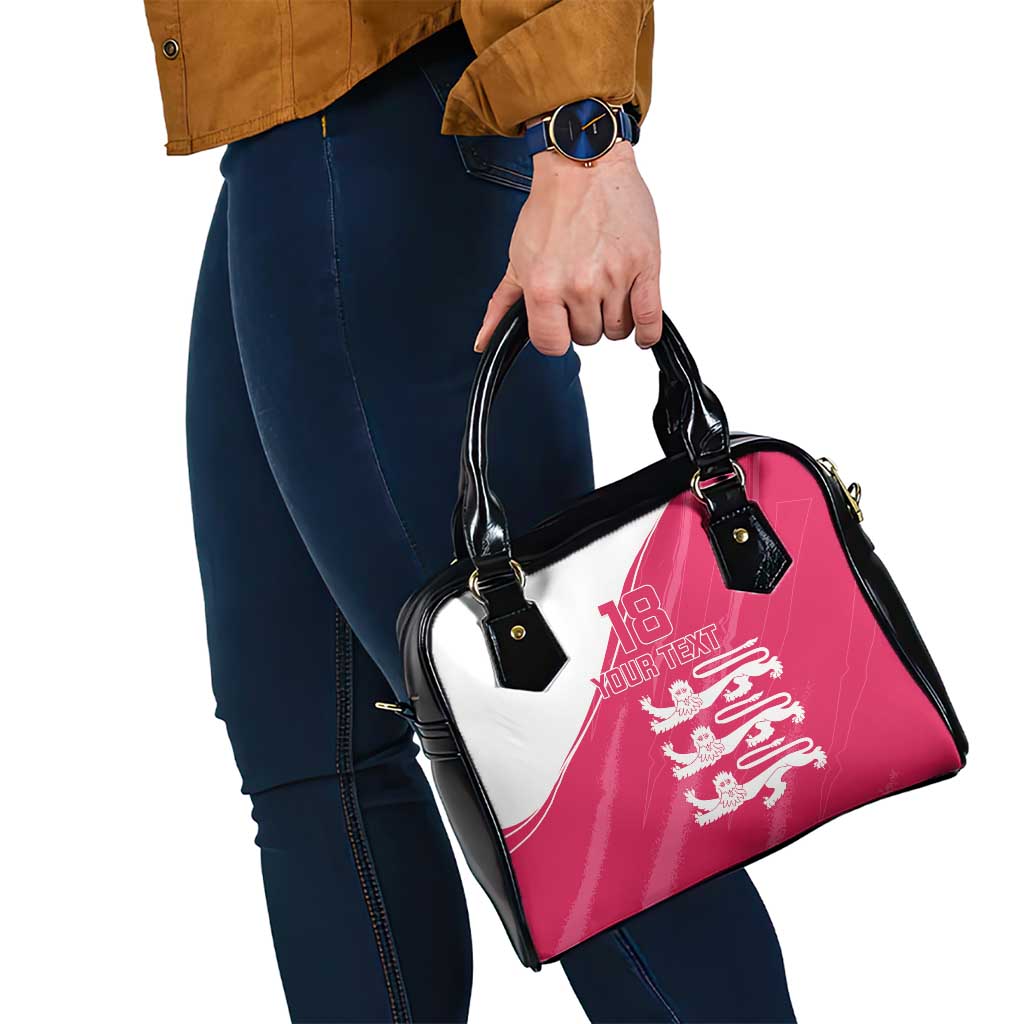 Custom Bailiwick of Jersey Cricket Shoulder Handbag Jer Lions Champion Pink Version LT18