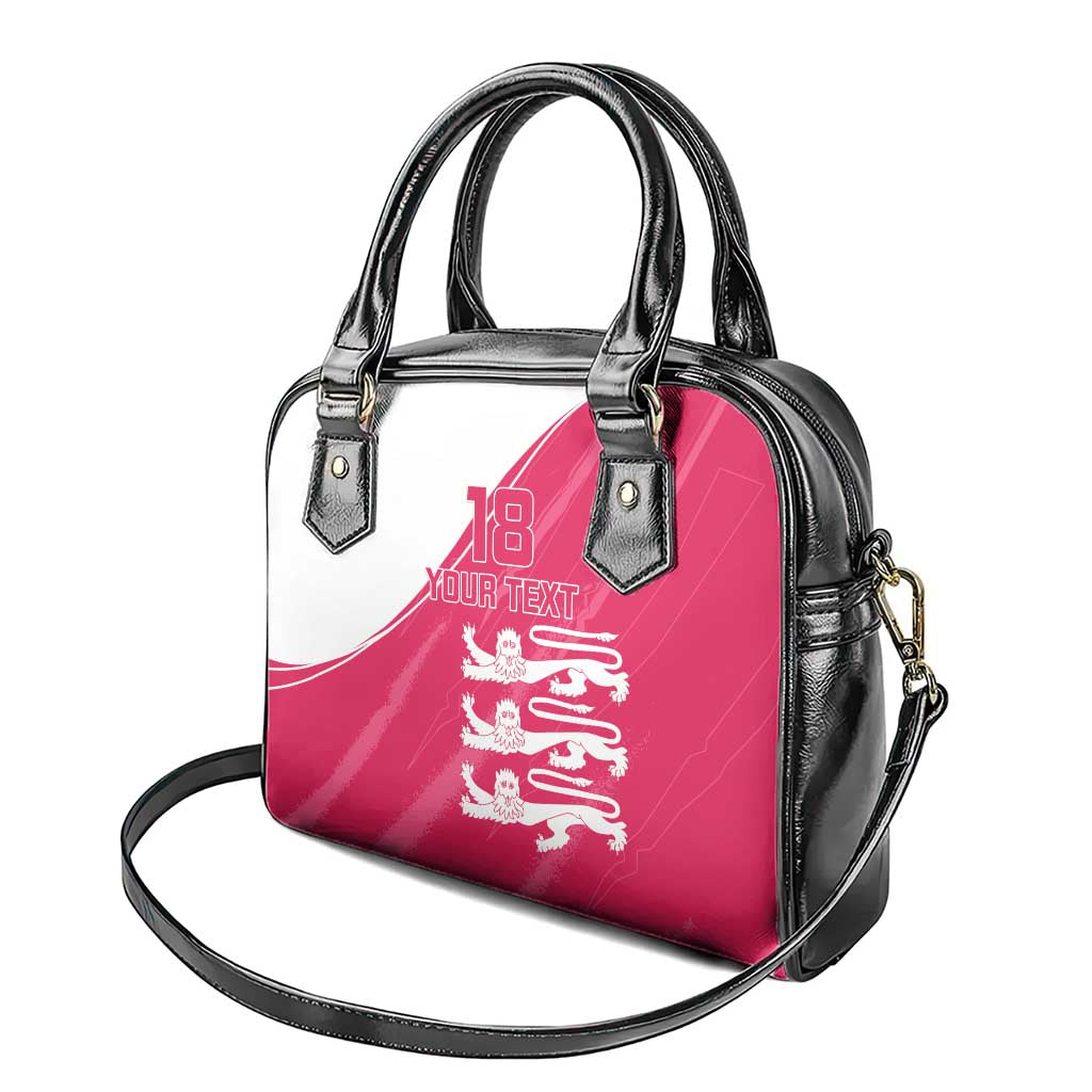 Custom Bailiwick of Jersey Cricket Shoulder Handbag Jer Lions Champion Pink Version LT18
