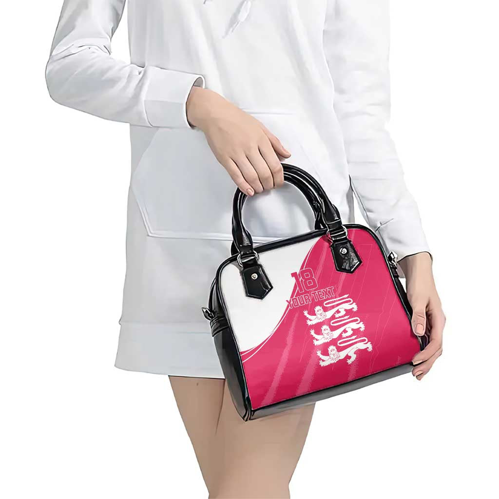 Custom Bailiwick of Jersey Cricket Shoulder Handbag Jer Lions Champion Pink Version LT18