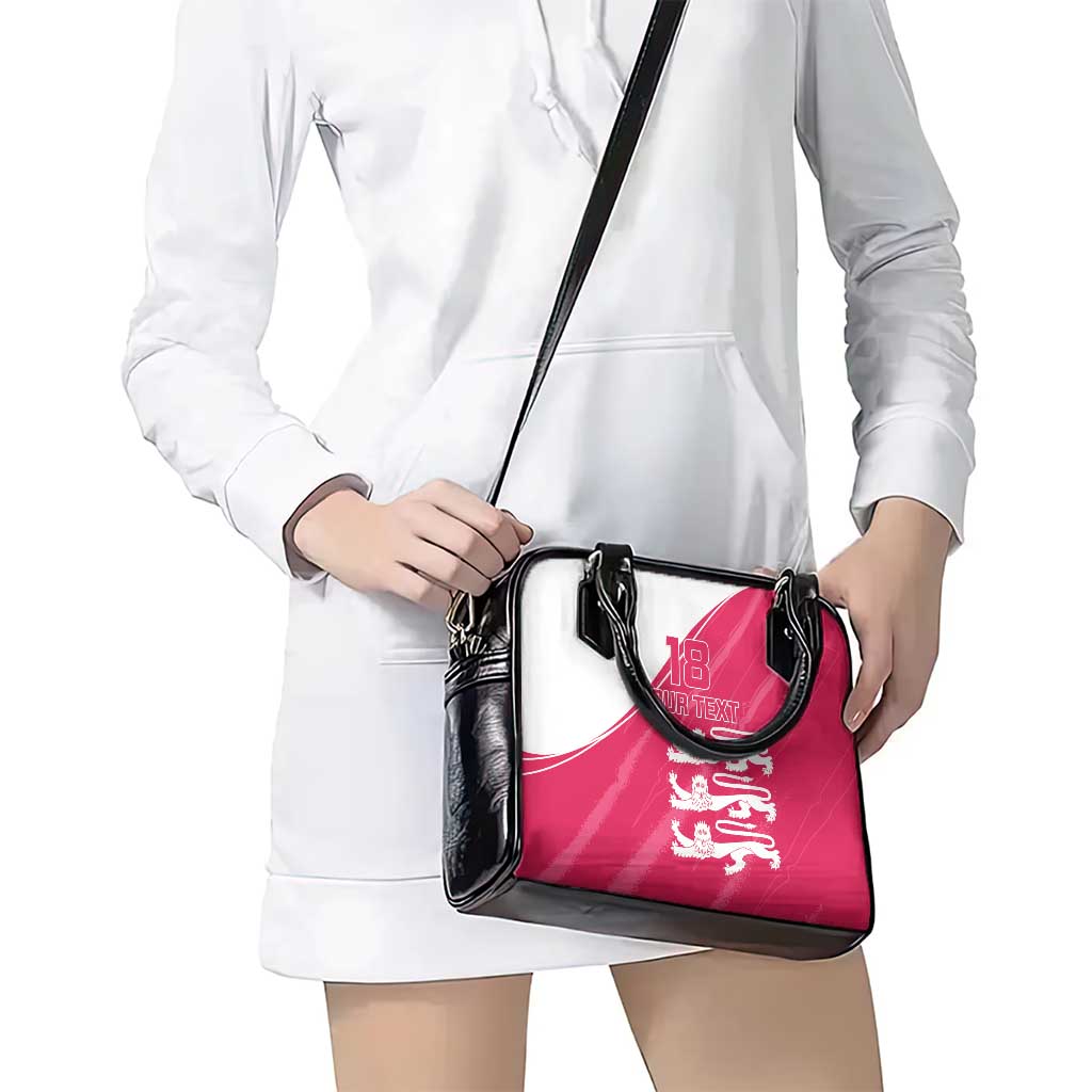 Custom Bailiwick of Jersey Cricket Shoulder Handbag Jer Lions Champion Pink Version LT18