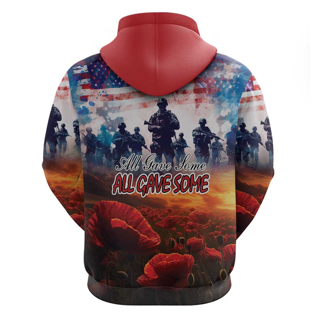 USA Veterans Day Hoodie All Gave Some With Poppy Patterns LT18
