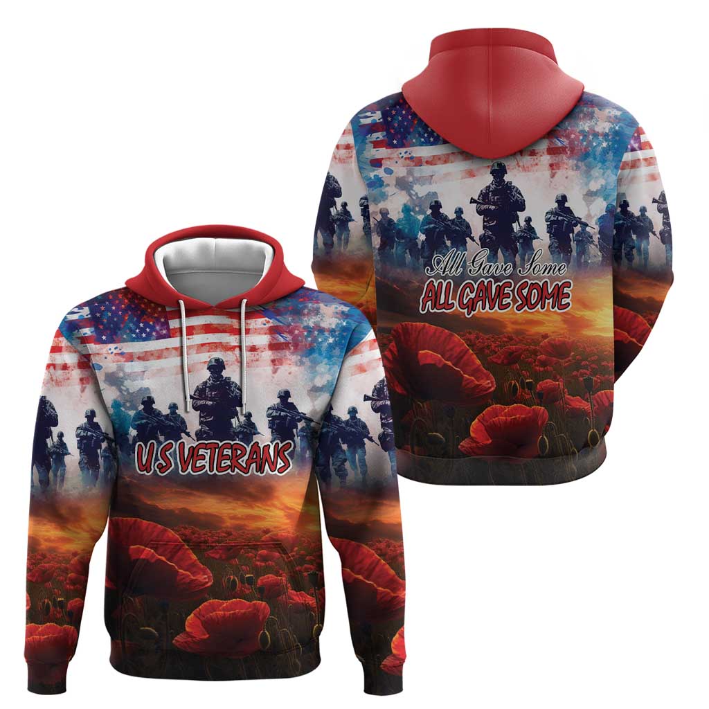 USA Veterans Day Hoodie All Gave Some With Poppy Patterns LT18