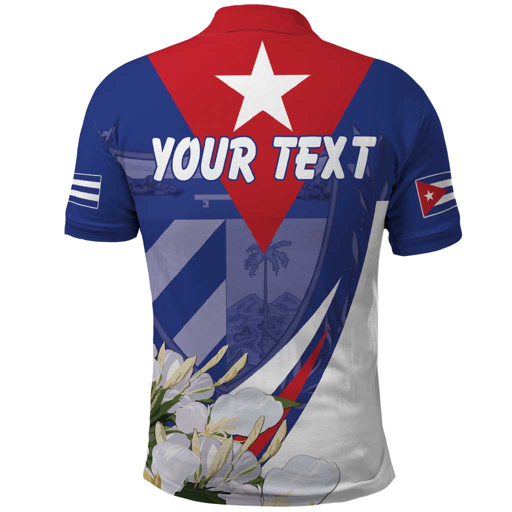 Personalized Cuba Hedychium Coronarium Polo Shirt With Coat Of Arms LT18