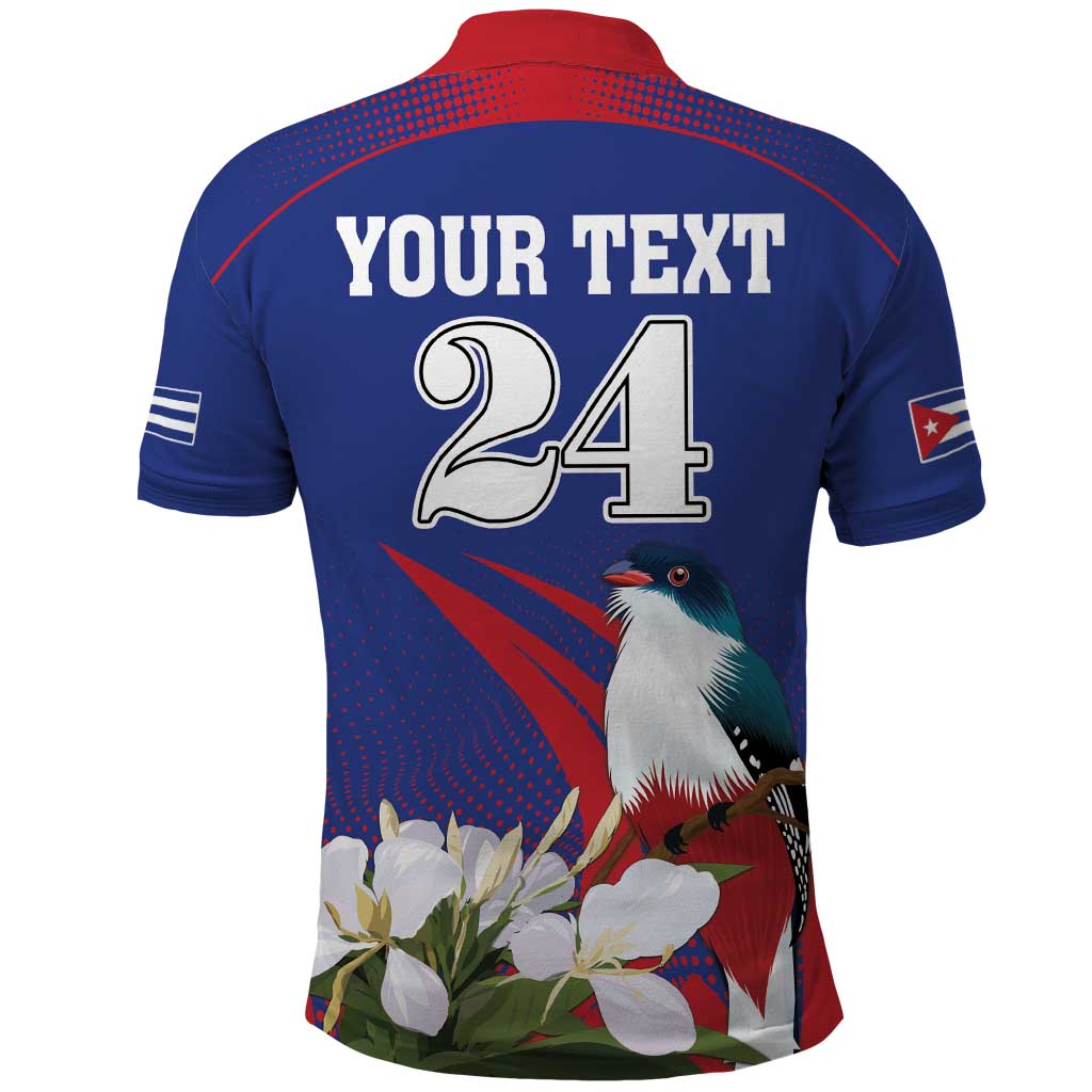 Custom Cuba Independence Day 1868 Polo Shirt Tocororo With White Mariposa LT18