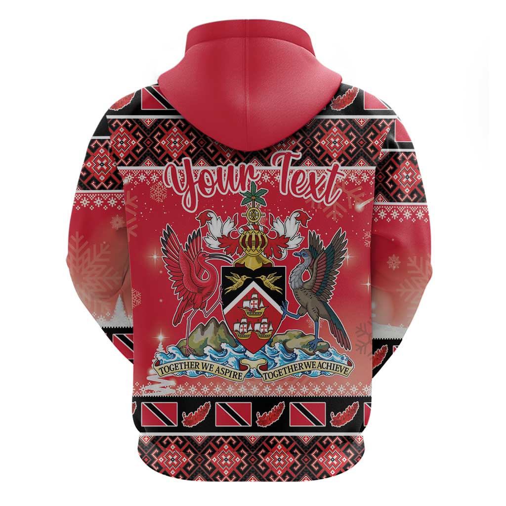 Personalized Trinidad and Tobago Christmas Hoodie Coat Of Arms Seamless Pattern LT18