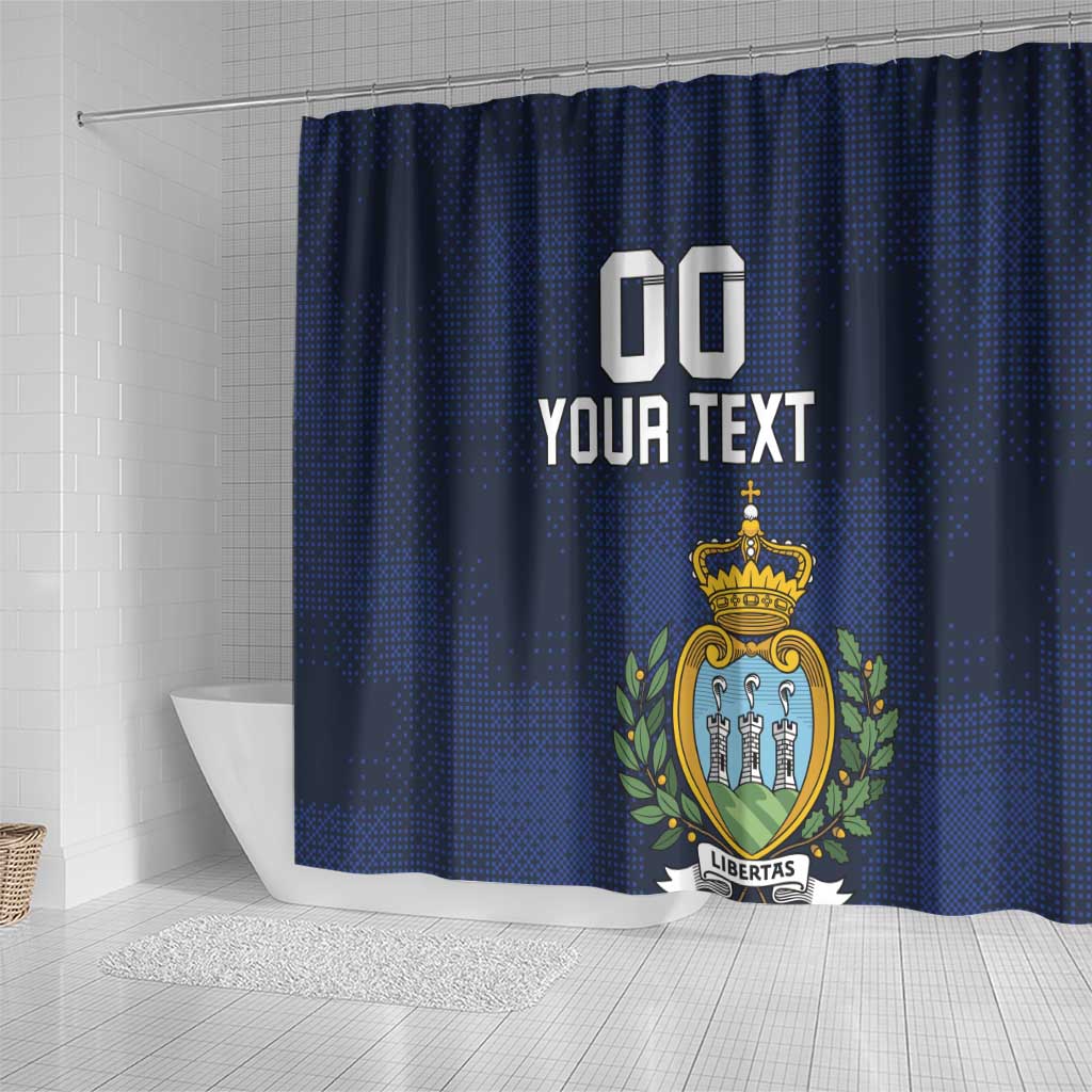 Custom San Marino Football Shower Curtain La Serenissima Pixellated Pattern LT18