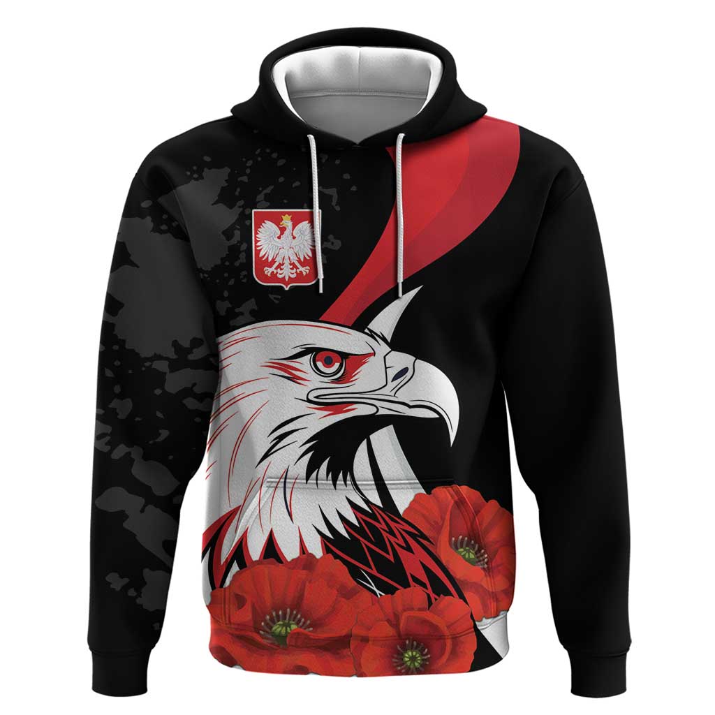Personalized Poland Eagle Hoodie Rzeczpospolita Polska Poppy Flower LT18