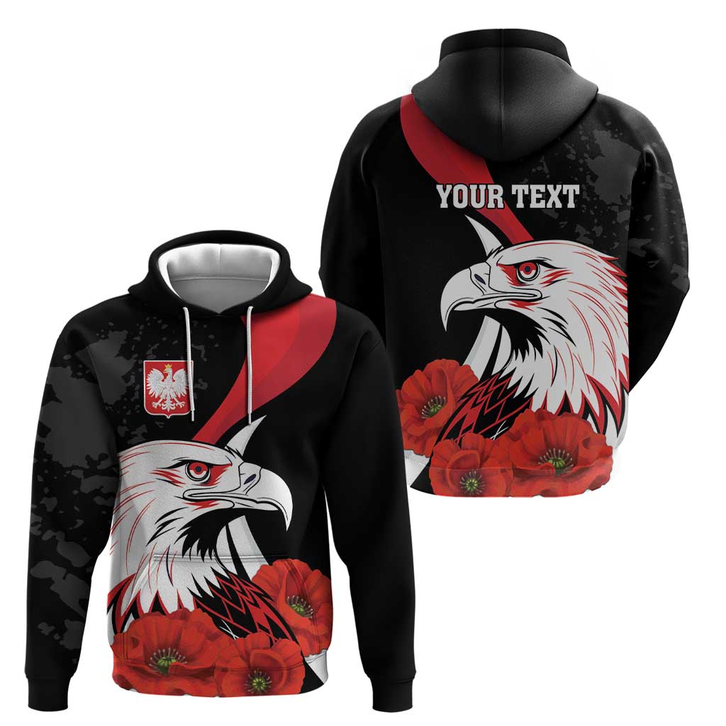 Personalized Poland Eagle Hoodie Rzeczpospolita Polska Poppy Flower LT18