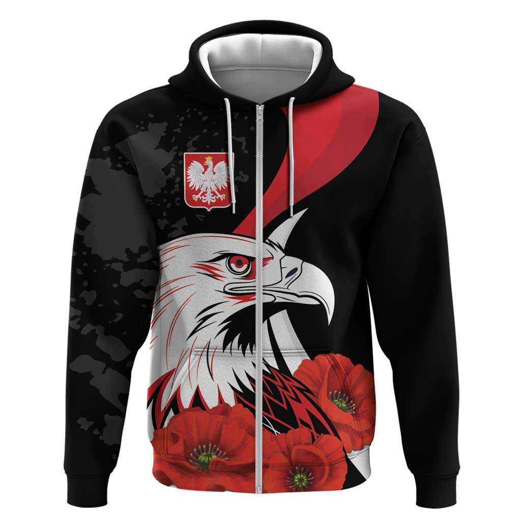 Personalized Poland Eagle Hoodie Rzeczpospolita Polska Poppy Flower LT18
