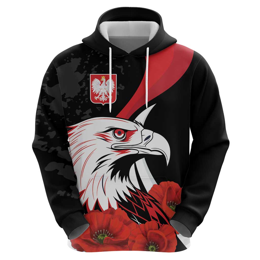 Personalized Poland Eagle Hoodie Rzeczpospolita Polska Poppy Flower LT18