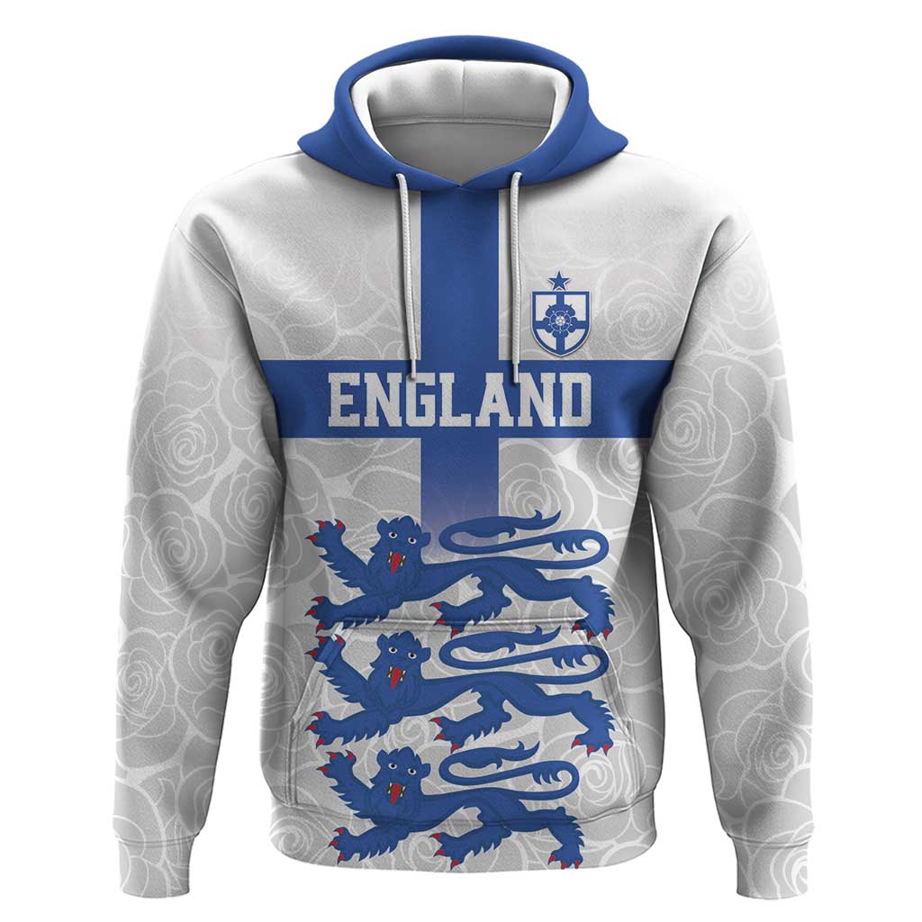 Custom England Fooball Hoodie The Three Lions Blue Version LT18