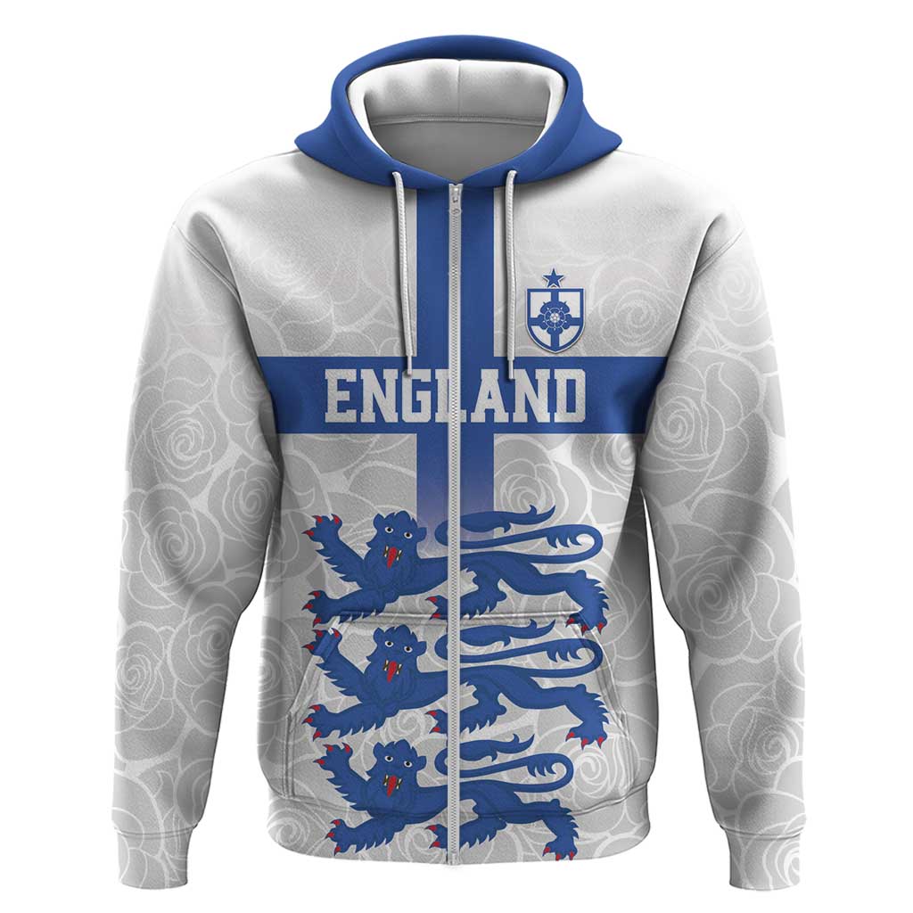 Custom England Fooball Hoodie The Three Lions Blue Version LT18