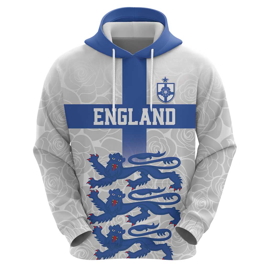 Custom England Fooball Hoodie The Three Lions Blue Version LT18