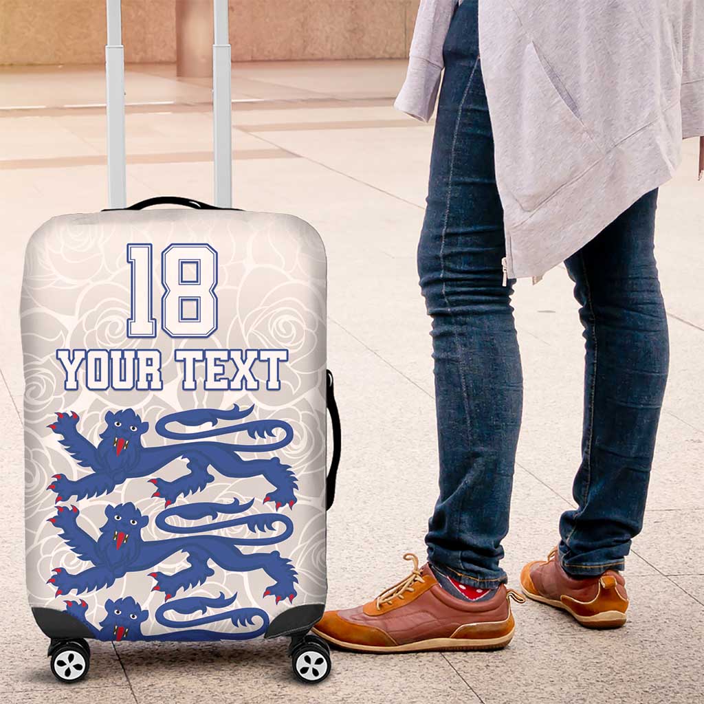 Custom England Fooball Luggage Cover The Three Lions Blue Version LT18