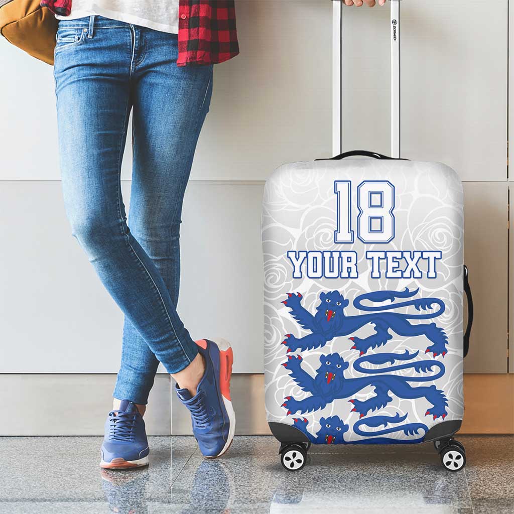 Custom England Fooball Luggage Cover The Three Lions Blue Version LT18