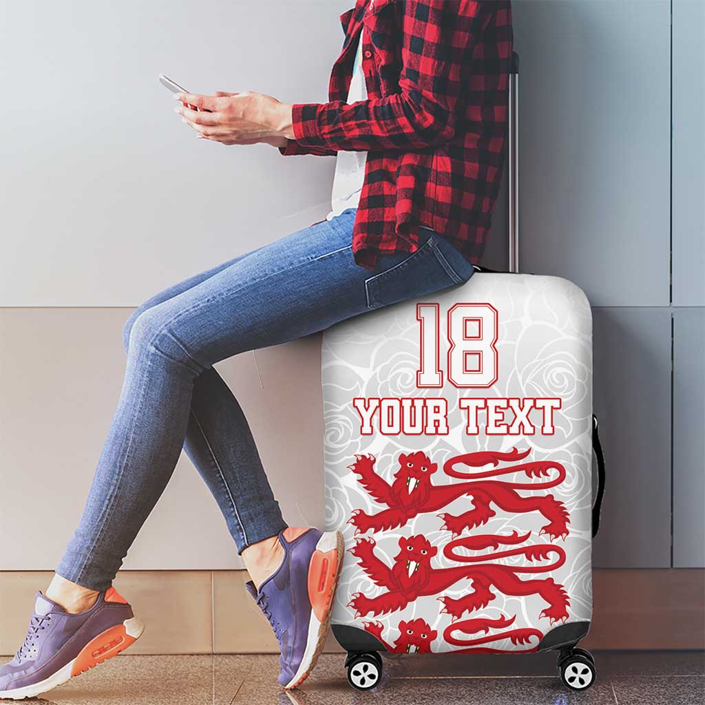 Custom England Fooball Luggage Cover The Three Lions Red Version LT18