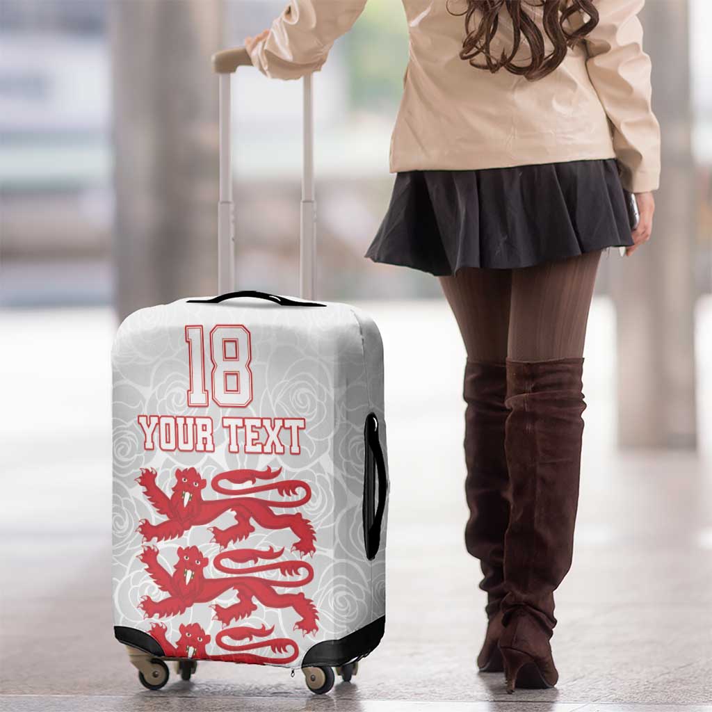 Custom England Fooball Luggage Cover The Three Lions Red Version LT18