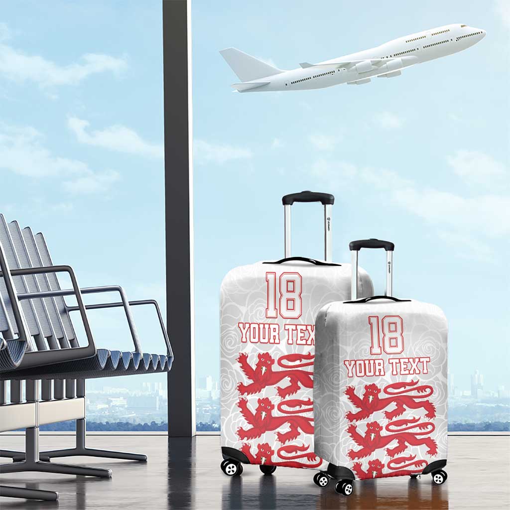 Custom England Fooball Luggage Cover The Three Lions Red Version LT18