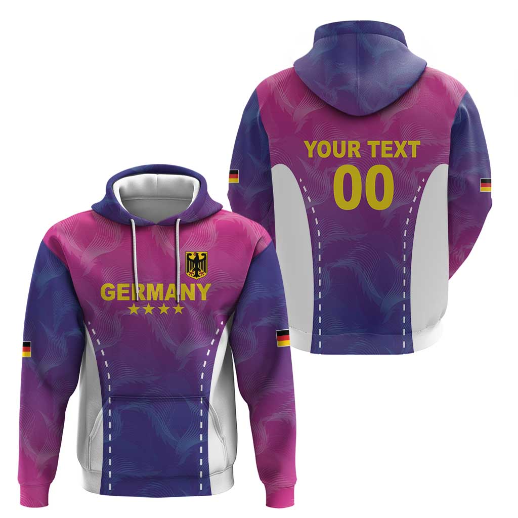 Custom Germany Football Hoodie Pink Version LT18