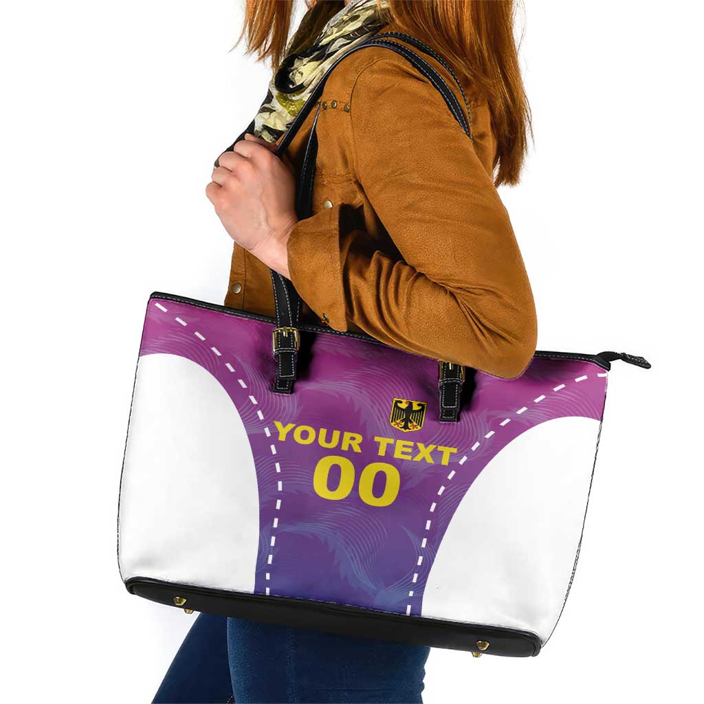 Custom Germany Football Leather Tote Bag Pink Version LT18
