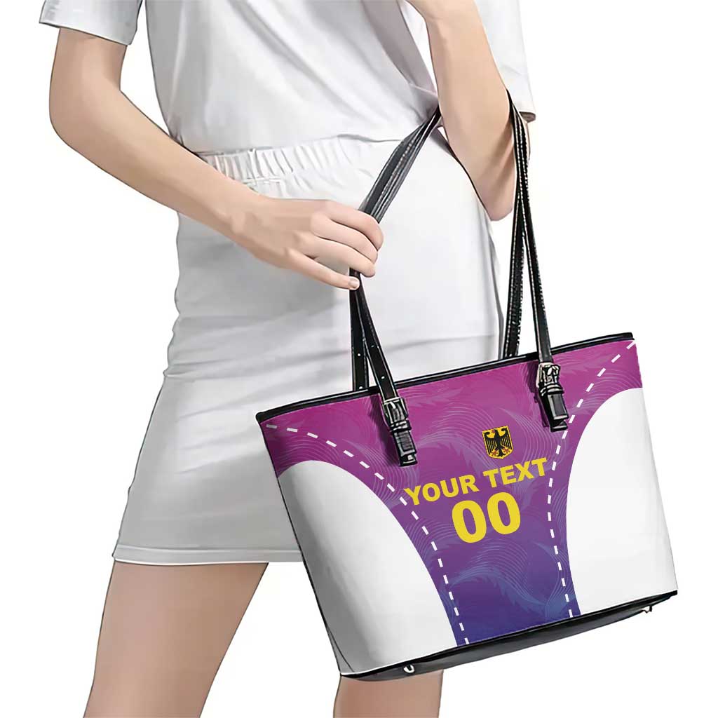 Custom Germany Football Leather Tote Bag Pink Version LT18