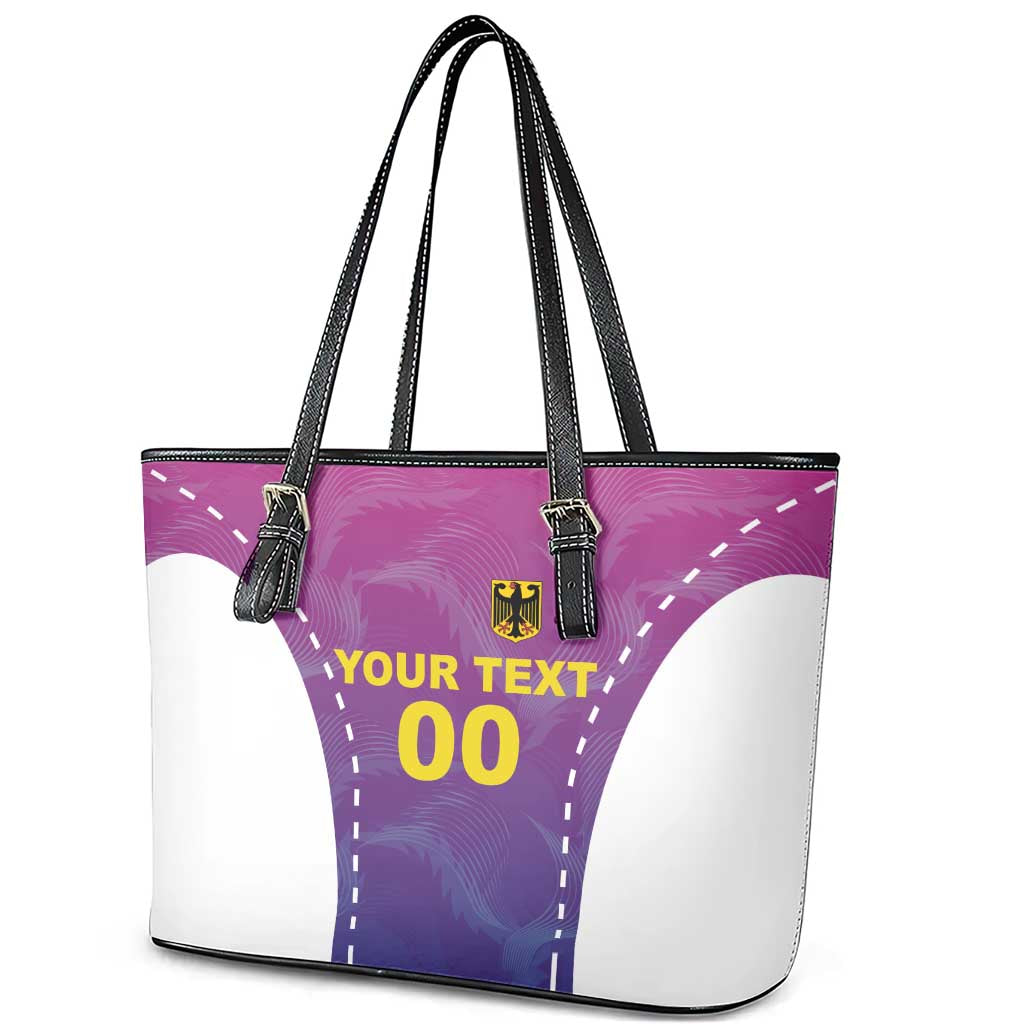 Custom Germany Football Leather Tote Bag Pink Version LT18