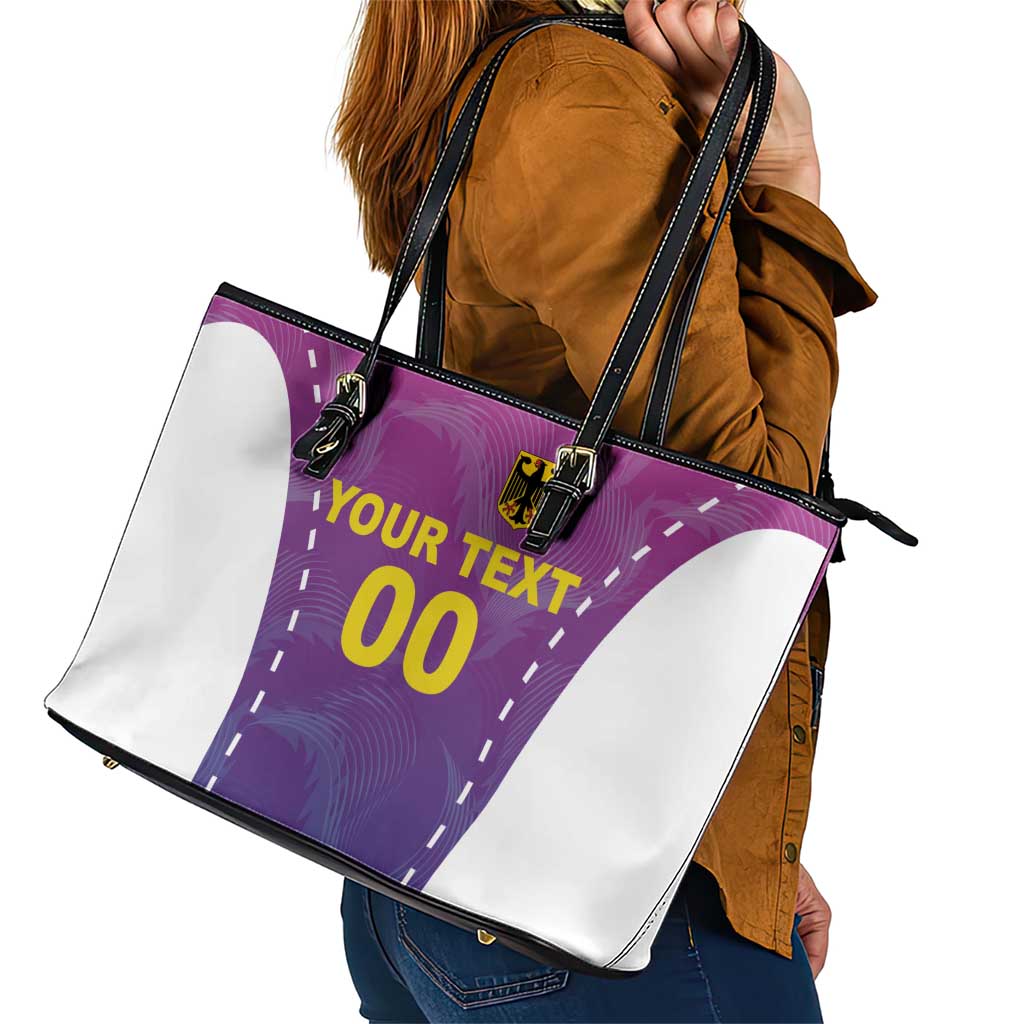 Custom Germany Football Leather Tote Bag Pink Version LT18