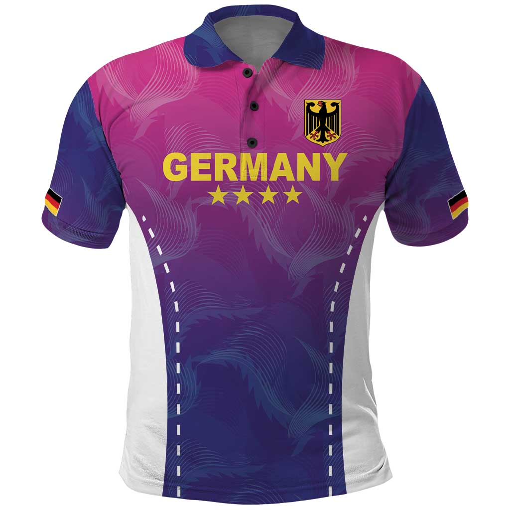 Custom Germany Football Polo Shirt Pink Version LT18